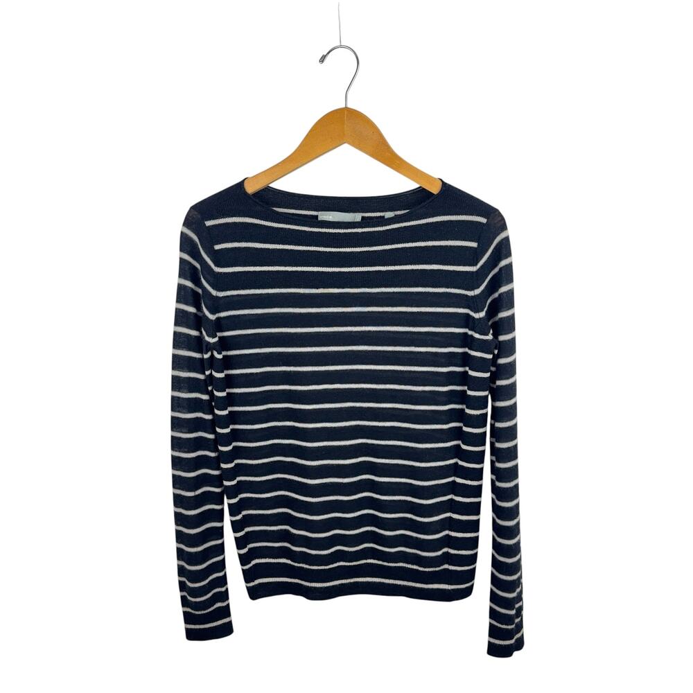 Vince Striped Lightweight Cashmere Sweater